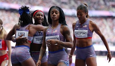 Sha'Carri Richardson, Gabby Thomas Lead Team USA to Olympic Gold 4 x 100-M Relay Win