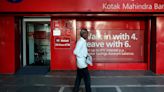 India's Kotak Mahindra jumps most in 2-1/2 yrs as CEO sees minimal impact from RBI order
