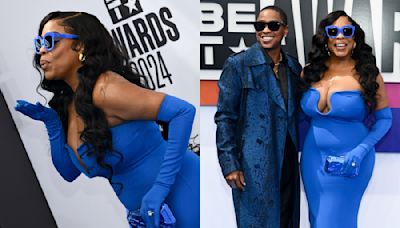 Niecy Nash Goes Strapless in Plunging Blue Dress on the BET Awards 2024 Red Carpet