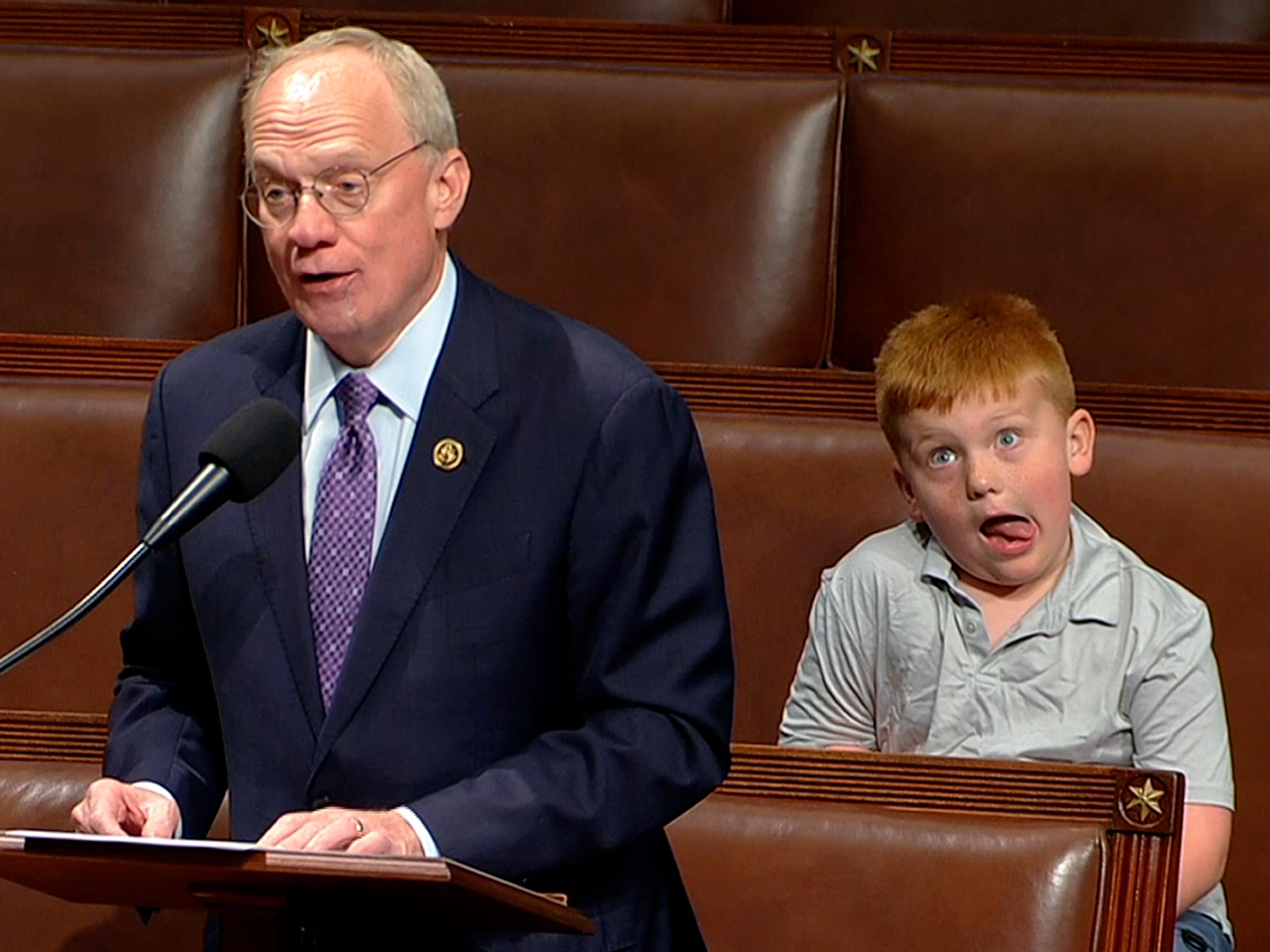 This congressman's kid embodies how everyone probably feels about politics right now