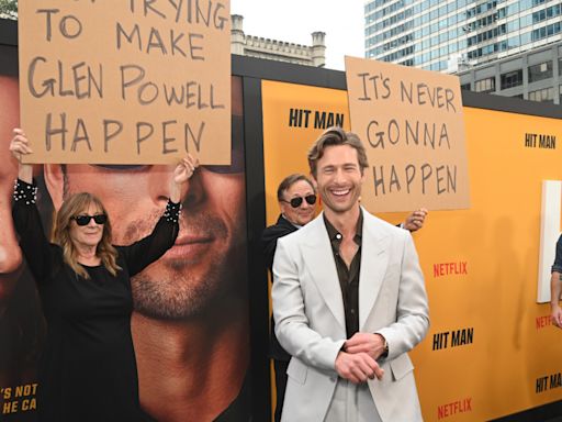 Glen Powell studying for degree on Zoom