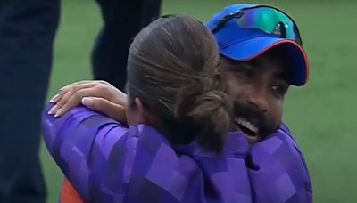 A Trophy, A Hug, and A Thousand Cheers! Jasprit Bumrah, Sanjana Ganesan’s emotional embrace in Barbados steals millions of hearts