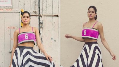 Sexy! Janhvi Kapoor Glams Up In A Shimmery Pink Bralette For Mr. And Mrs. Mahi Promotions - News18