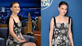 Natalie Portman Favors Florals in Embroidered Oscar de la Renta Minidress for ‘Jimmy Fallon’ Appearance, Talks Meeting Rihanna at Paris Fashion...