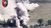 Insane moment Ukrainian barrage wipes out 10 Russian vehicles in brutal strike