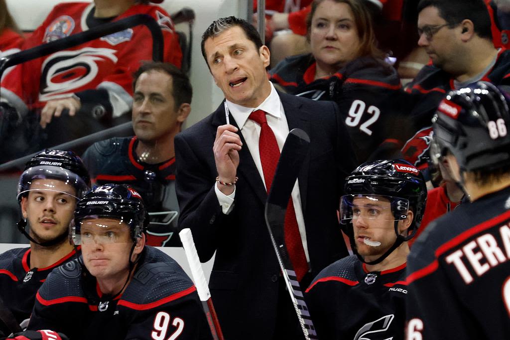 Hurricanes coach Rod Brind’Amour’s future suddenly in doubt ahead of Rangers series