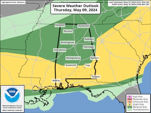 Isolated severe storms possible today; more Wednesday