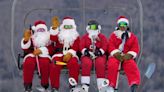 Photos Show Hundreds Of Santas Shredding Gnar On The Slopes In Maine