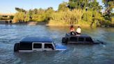 Drivers rescued via helicopter after their Jeeps get stuck in Northern California creek