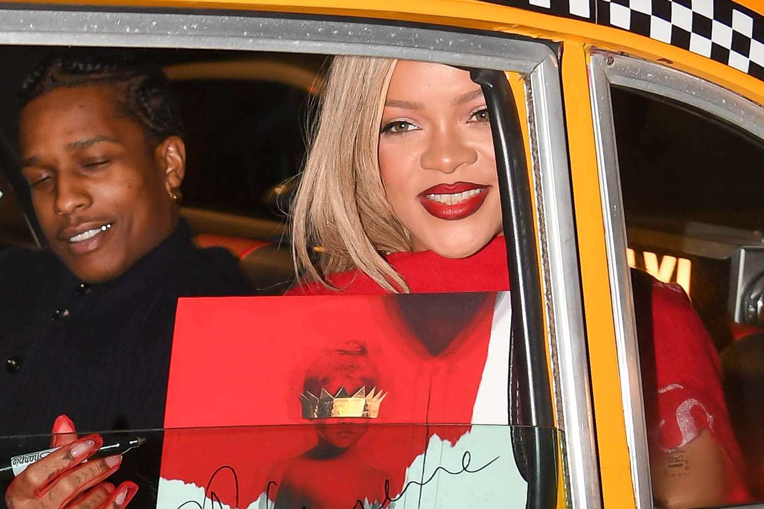Rihanna Turns New York City Red on Mother's Day Yellow Taxi Ride with A$AP Rocky