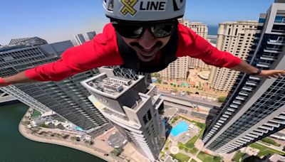 Actor Sathish goes skydiving in Dubai | Tamil Movie News - Times of India