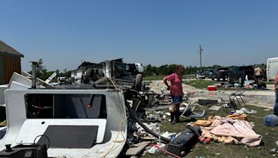 Locals start cleanup at Lake Ray Roberts Marina, extensively damaged by severe storms overnight