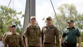 Latvia's President Rinkevics visits border with Russia