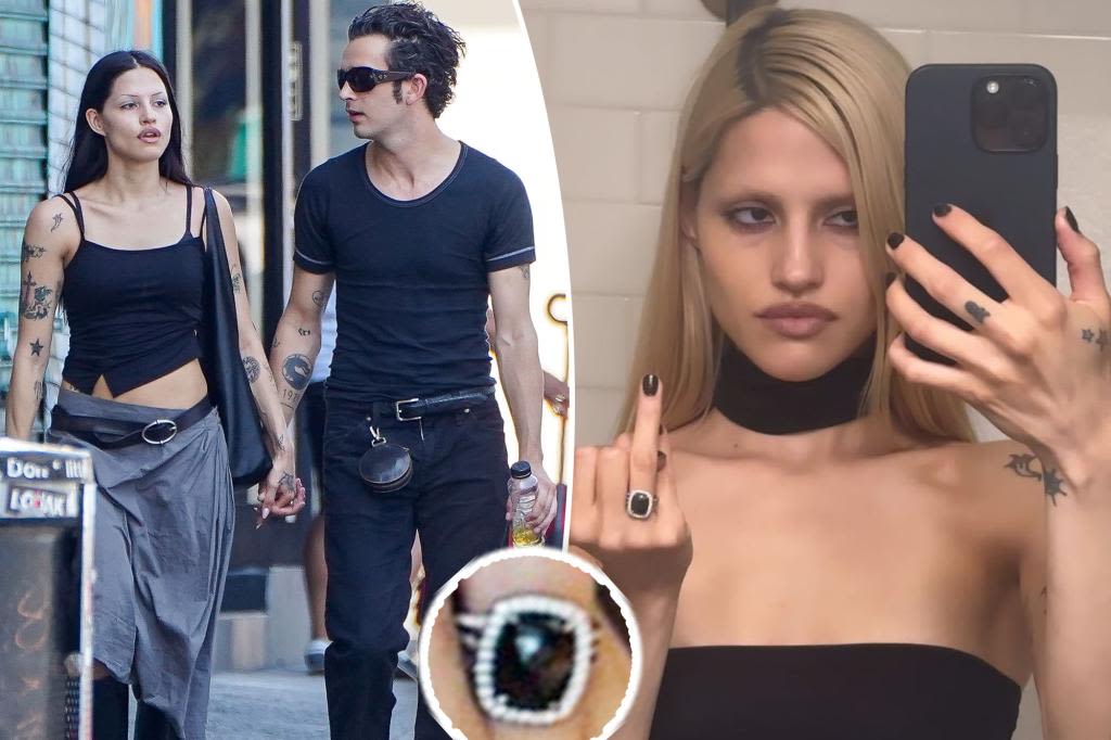 All about the ‘extremely rare’ black diamond engagement ring Matty Healy gave fiancée Gabbriette Bechtel