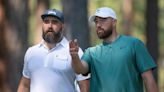 Travis and Jason Kelce mobbed by fans at celebrity golf tournament