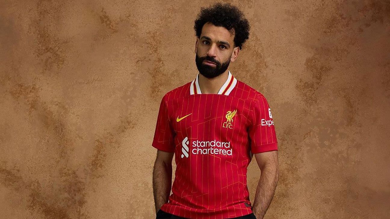 Salah models Liverpool's 2024-25 home kit, but will he get to play in it?