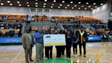 Langley Federal Credit Union presents $125,000 scholarship check to NSU