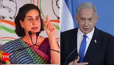 'Moral responsibility of ... ': Priyanka Gandhi hits out at 'barbaric' Netanyahu and US | India News - Times of India