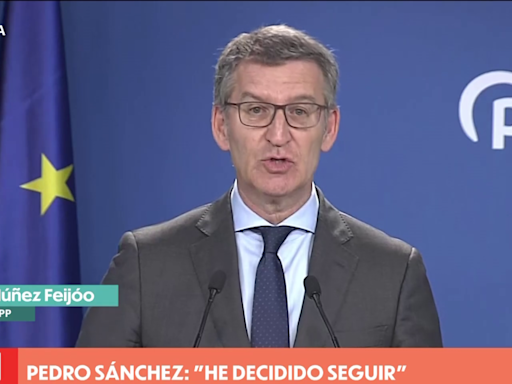 Alberto Núñez-Feijóo, sobre Pedro Sánchez: "Solo se quiere a sí mismo, lo que le ha movido es el miedo"