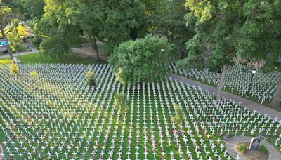 Solemn decoration: 6,000 crosses dot Henderson park for Memorial Day
