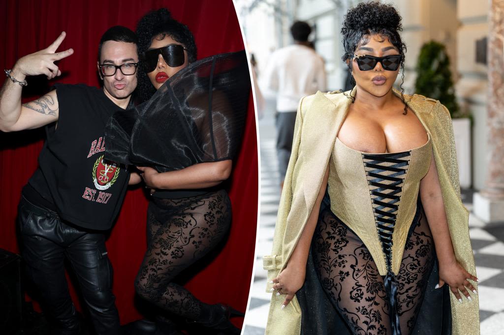 Exclusive | Lil’ Kim arrives late to Christian Siriano’s NYFW show, but glamorously steals the spotlight