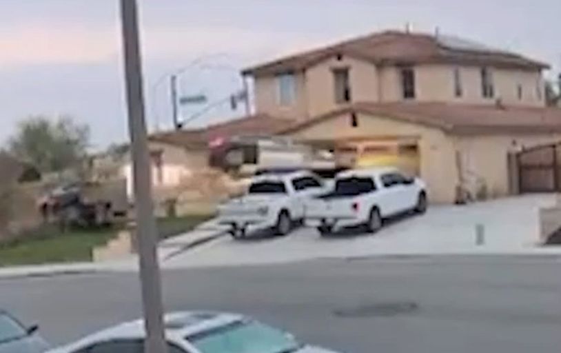 Video shows car flying through the air before it crashes into California home