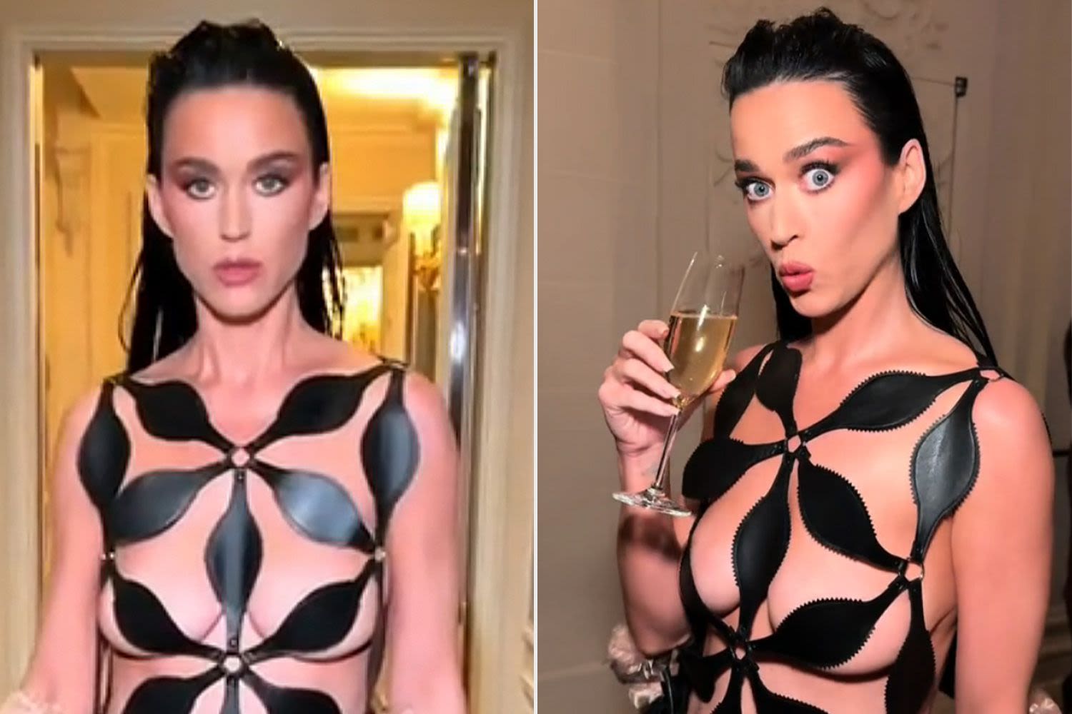 Katy Perry Shares BTS Look at Her Naked Geometric Dress for Surprise Appearance at Vogue World: Paris: ‘I Modeled It’