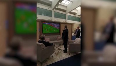 Keir Starmer steps out of Nato meeting to watch England’s Harry Kane score Euro 2024 penalty