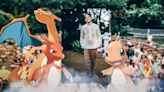 Pokemon-themed wedding outfit features Charmander evolution