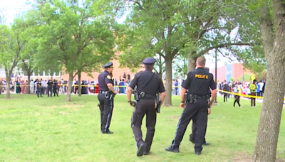 Two people in custody after gunshots reported outside of Roosevelt High's graduation ceremony