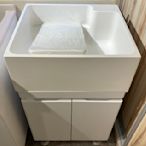 德浦50X45公分霧面人造石洗衣槽+防水白木紋浴櫃