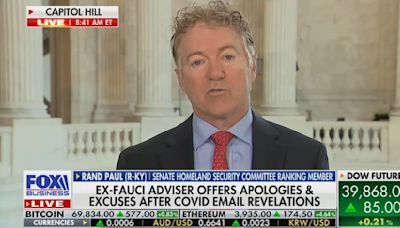 Rand Paul Tells Maria Bartiromo That Fauci’s ‘Michael Cohen’-Like ‘Fixer’ Was a ‘Mob Boss Faking Dementia’ at...