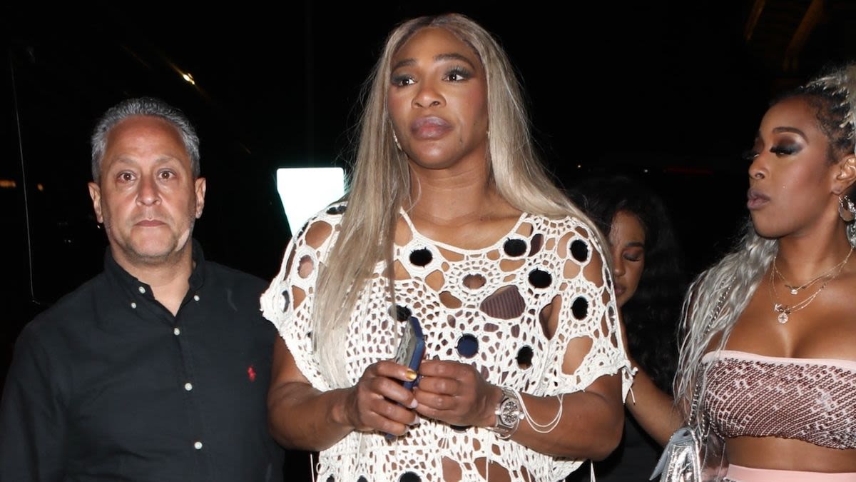 Serena Williams Unexpectedly Serves Nearly-Naked Dressing With a Crochet Mini