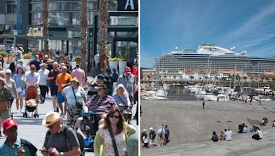 Una marea de cruceristas tomó el centro urbano de Vigo