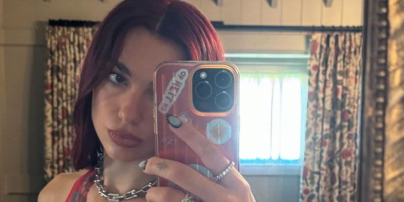 Dua Lipa Exudes Rock-Star Energy in a Metallic Halter Top and a Funky Belt