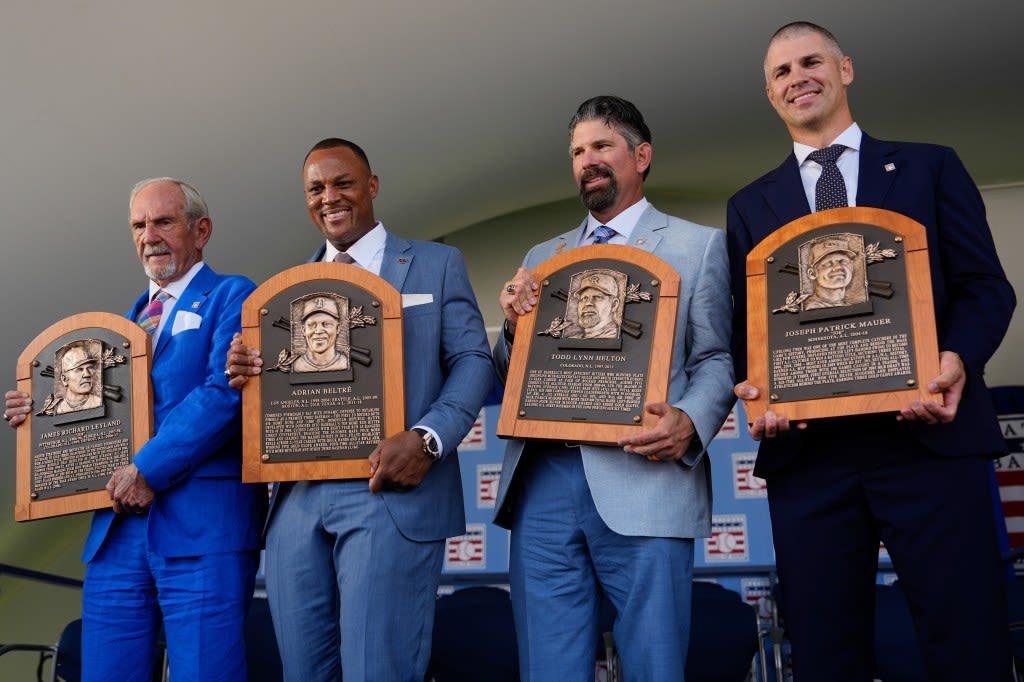 Adrián Beltré, Todd Helton, Joe Mauer and Jim Leyland inducted into Hall of Fame