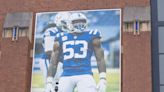 Shaq Leonard waves to Colts crowd from Lucas Oil Stadium suite less than week after release
