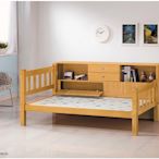 鴻宇傢俱~(ZB)590-1白木3.7尺單人實木床架-不包括床邊櫃