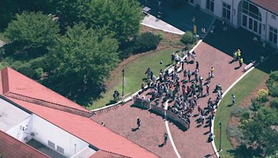 Demonstrators protesting Israel-Hamas war again gather on Emory’s campus