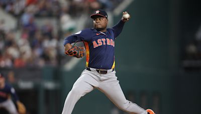 Astros starter Framber Valdez loses no-hitter with 2 outs in 9th on 2-run Corey Seager home run