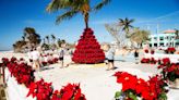 Fort Myers Beach Christmas tree returns, stands tall over destruction of Times Square