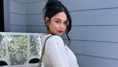 Pregnant Vanessa Hudgens Glows in Knit White Dress as She Prepares for Mother's Day: 'Right Around the Corner'