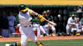 Shea Langeliers drives in 8 runs against hometown Texas Rangers as Athletics split doubleheader