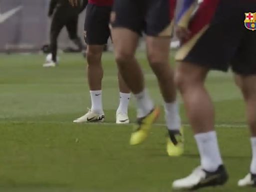 Nuevo entrenamiento del FC Barcelona de cara a su partido contra el Valencia