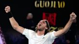 Stefanos Tsitsipas holds off Jannik Sinner fightback to make last eight