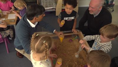 ‘Do you want that one sweetie?’: Rishi Sunak makes ‘ice cream’ with young girl during childcare centre visit