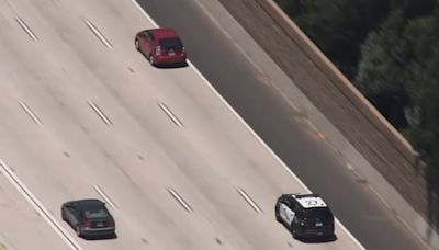 Officers chase Toyota Prius driver in San Fernando Valley