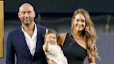 Derek Jeter's 3 Daughters Join Him At Yankee Stadium During Baseball Hall of Fame Induction Ceremony