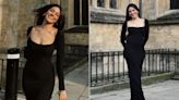 Alaya Furniturewalla's Black Midi Dress Was A Stylish Boon To Her London Trip