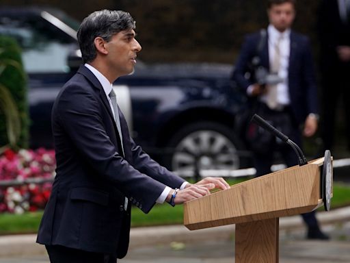 Rishi Sunak makes Downing Street exit with apologies to nation and party